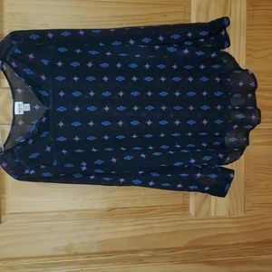 Long sleeve  sheer blouse